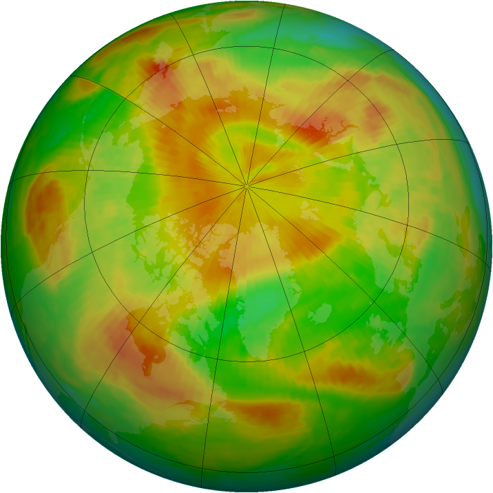 Arctic ozone map for 17 May 2002